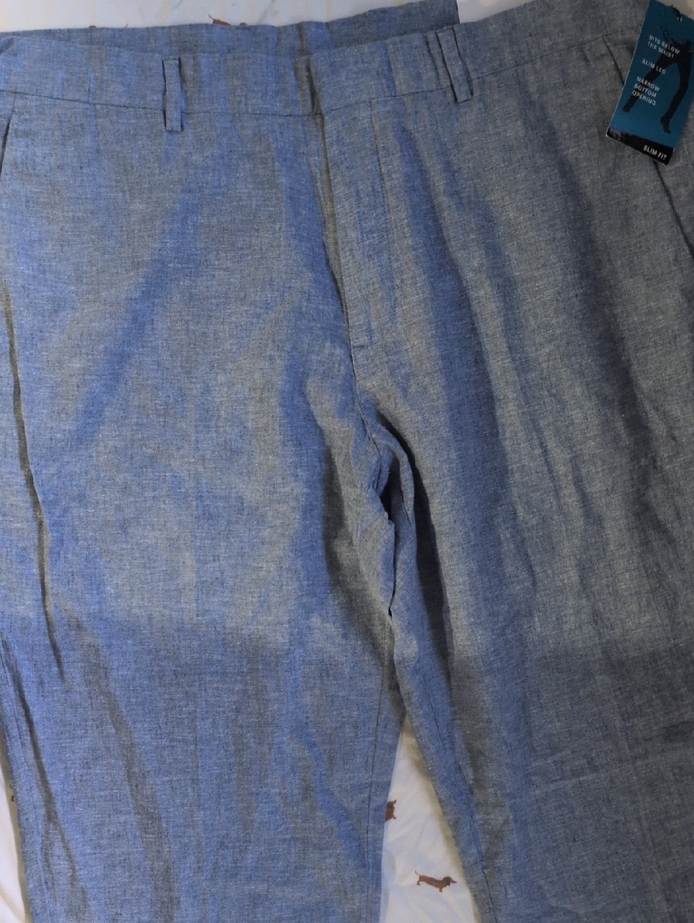 Perry Ellis Light Blue Slim Fit Dress Pants
